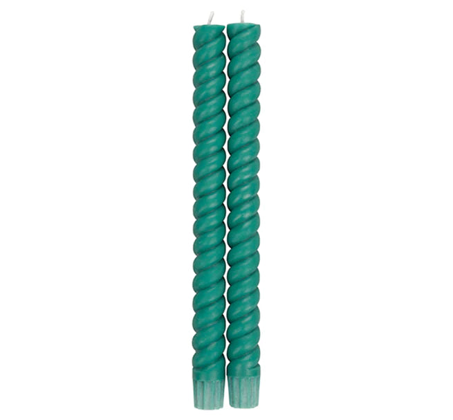Spiral Candle Beryl Green