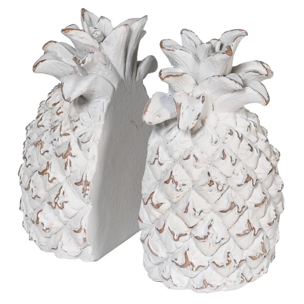 White Pinapple Bookends