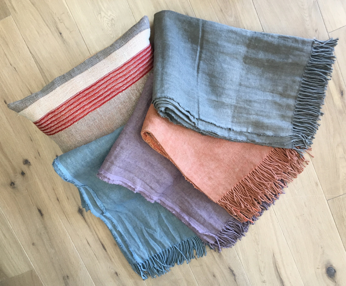 Vintage Stonewashed Linen Throw