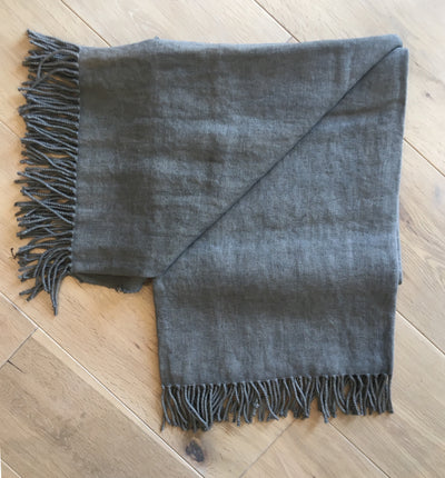 Vintage Stonewashed Linen Throw