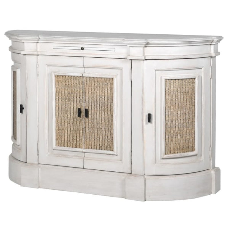 White Washed Rounded Sideboard